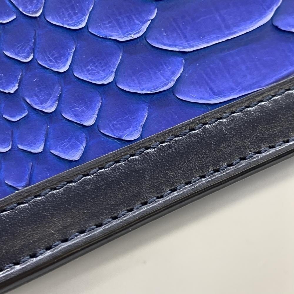 Loewe Leather Mini Navy Python Barcelona Shoulder… - image 6